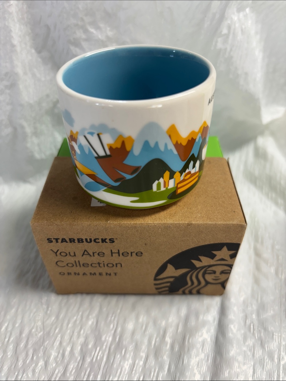Starbucks Austria & Germany Espresso Mugs - Blue Interior & Orange Interior - Picture 8 of 10